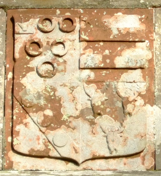 Armorial bearings on east porch of St Michaels in Barton.JPG