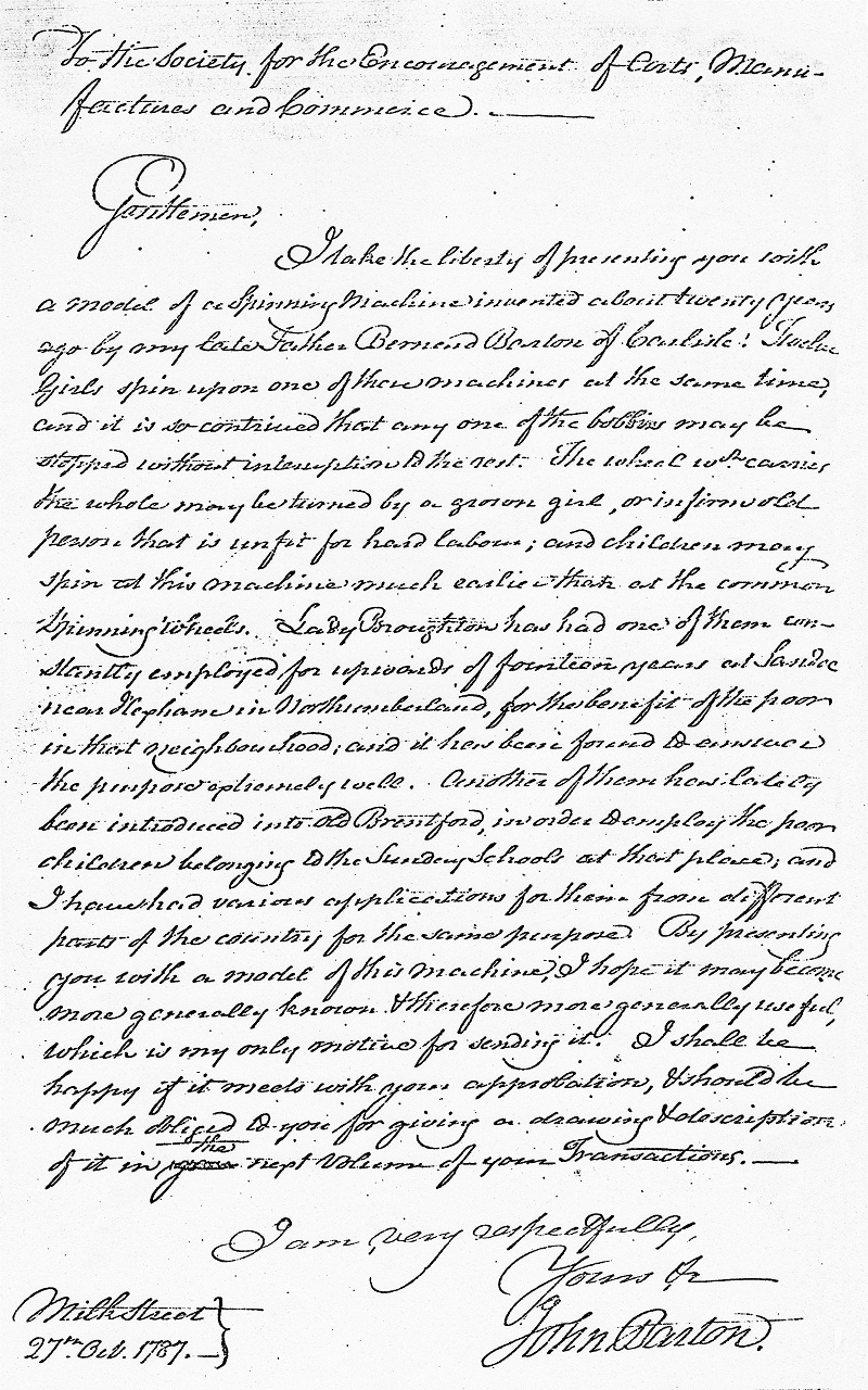 John Barton the Elder letter to RSA about spinning wheel 1787.jpg