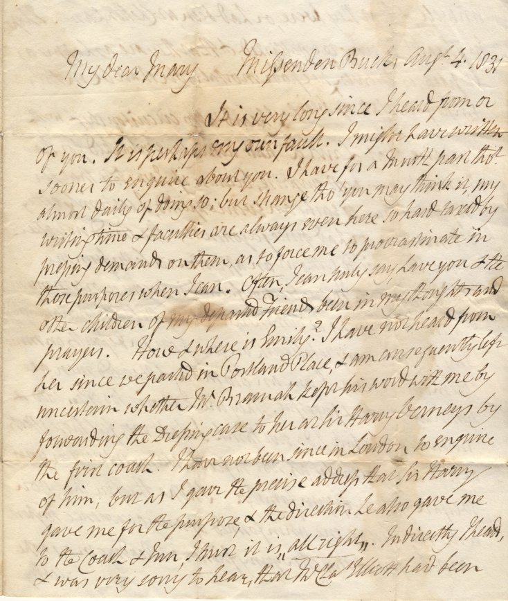Letter from James Stephen to Mary Dougan 1831 p2.jpg