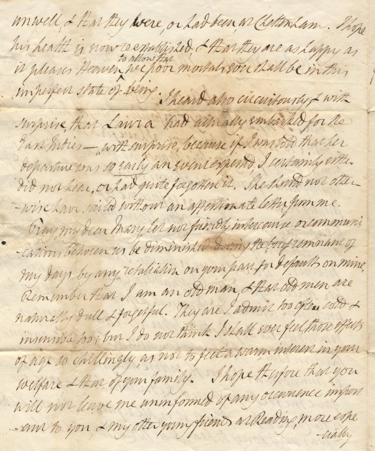 Letter from James Stephen to Mary Dougan 1831 p3.jpg