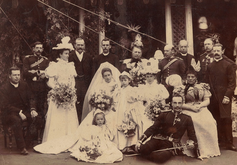 Wedding of Cecil Barton and Esther Broadbent at Murree India on Oct 21st 1896.jpg